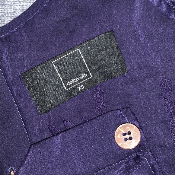 Dolce Vita Blue Silk/Lace Dress - Picture 6 of 10